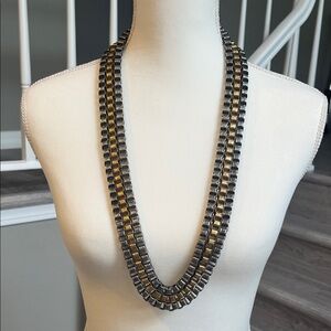Chic Dual-Tone Metal Necklace